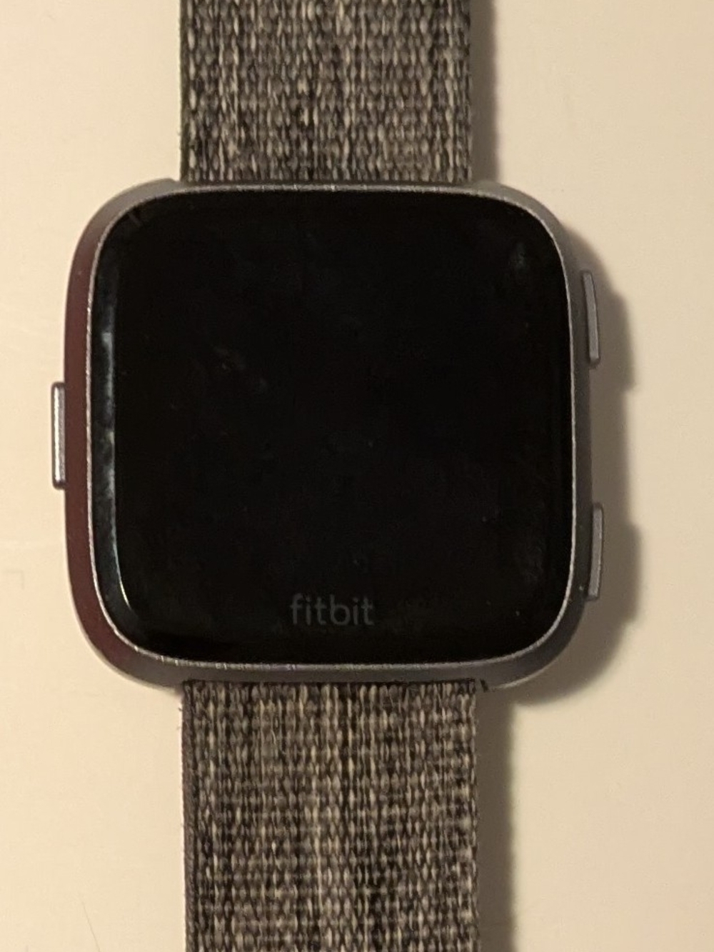 fitbit Versa Gray Woven Band Smartwatch